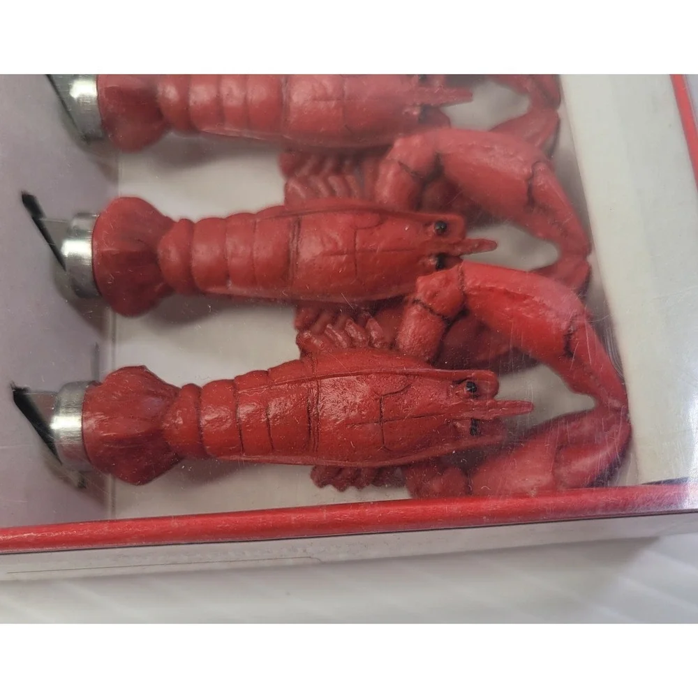 Boston‎ Warehouse Lobster Handle Spreader Knife Set Swizzle Sticks New Old Stock